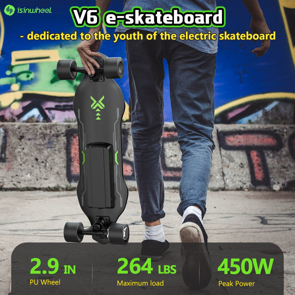 isinwheel® V6 Electric Skateboard with Remote Control