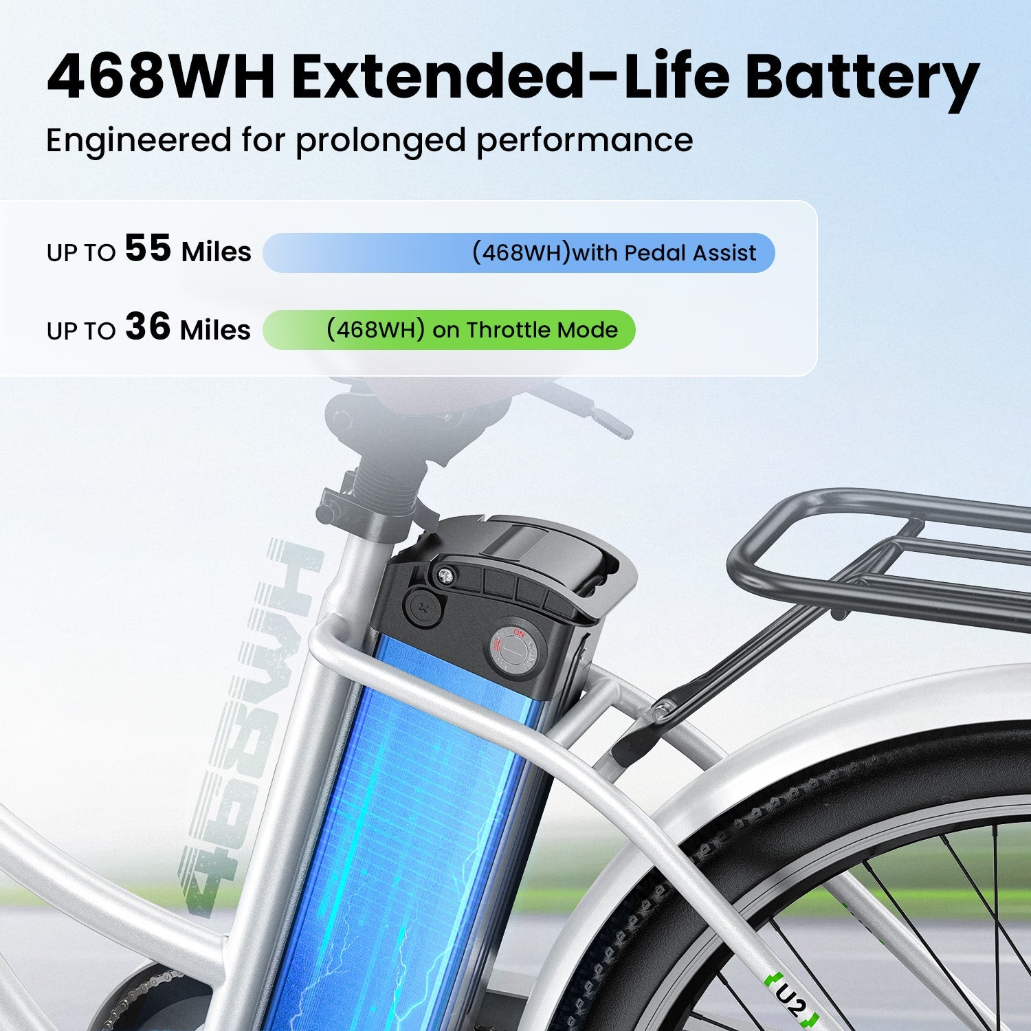 iSinwheel U2/U4 City Commuter Electric Bike 65Miles Range