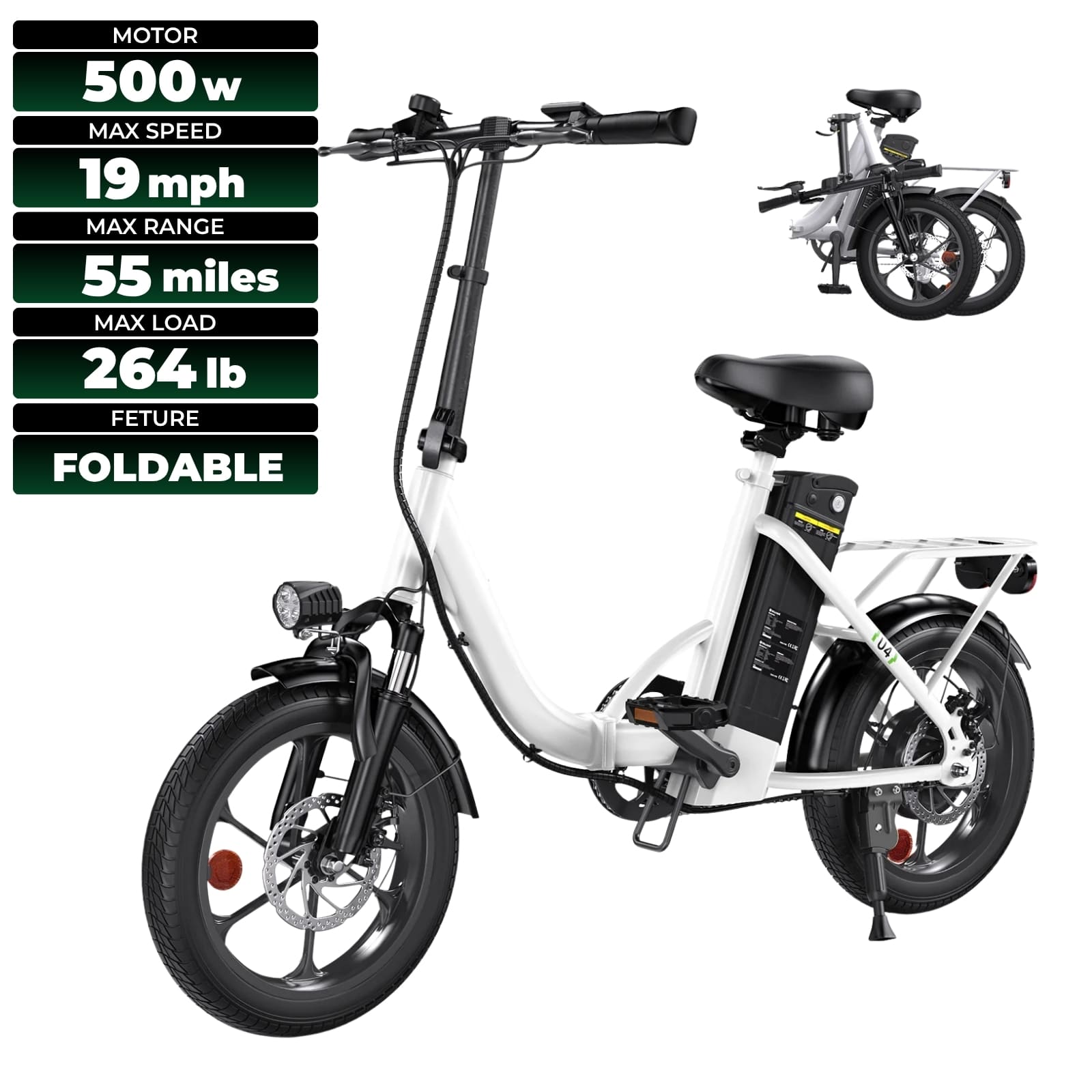 iSinwheel U2/U4 City Commuter Electric Bike 65Miles Range