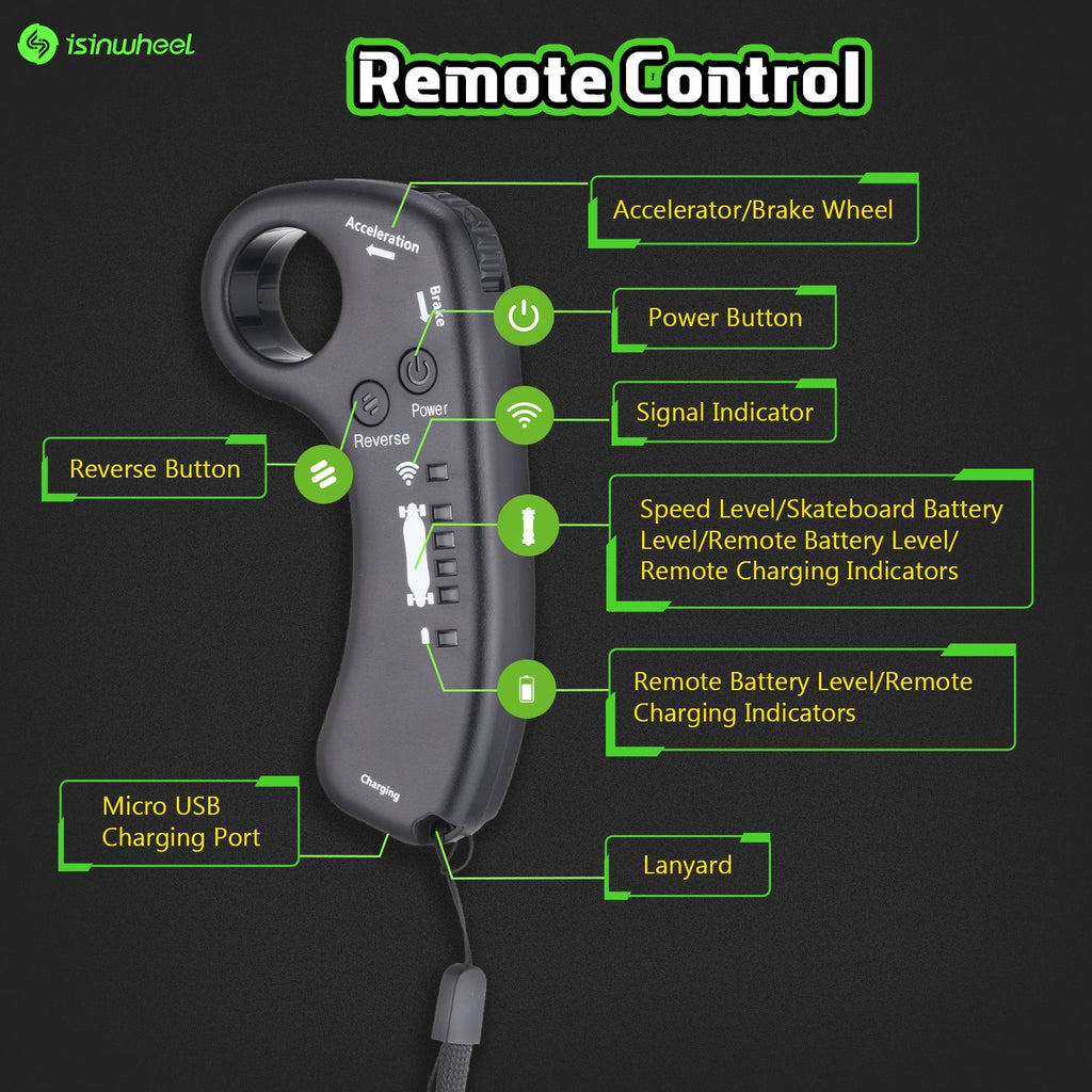 isinwheel® V6 Electric Skateboard with Remote Control