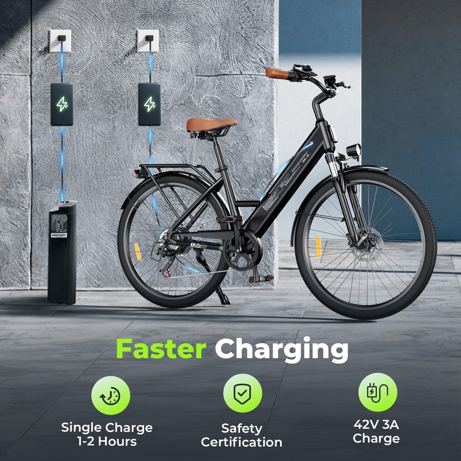 isinwheel UCity/U4 Electric Commuter Cruiser Bike