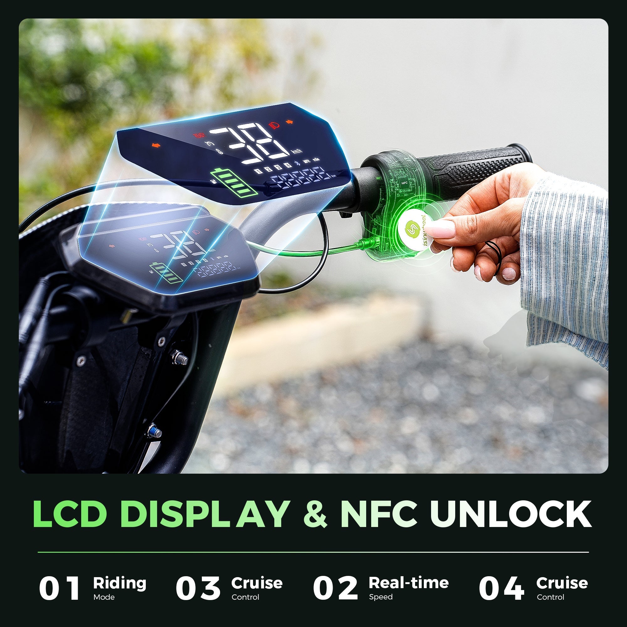 isinwheel H7Pro High-End Commuting Electric Scooter with Seat