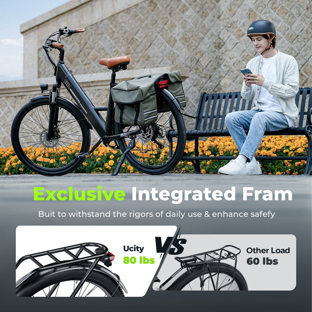 isinwheel UCity/U4 Electric Commuter Cruiser Bike