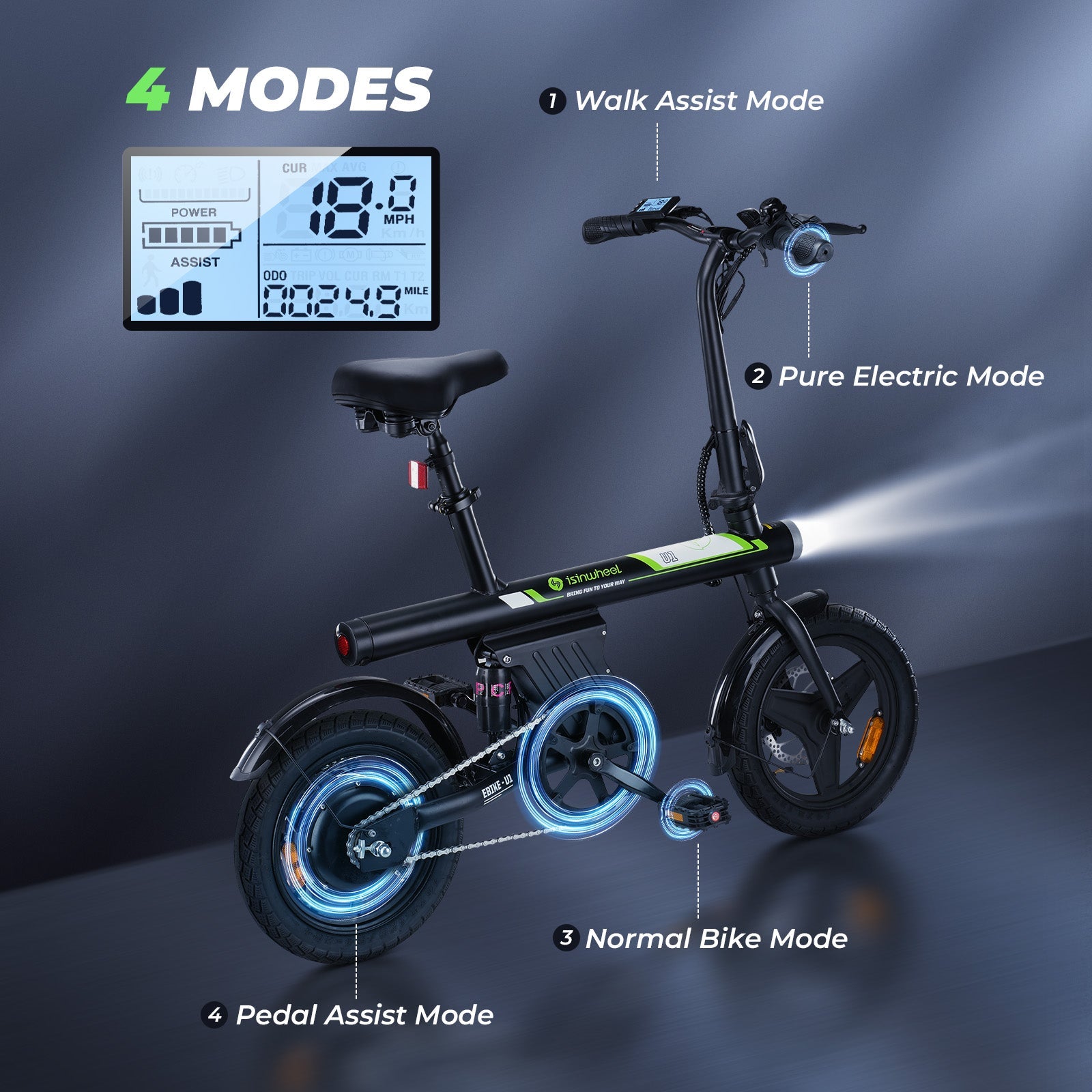 iSinwheel  U1 Commuter Electric Bicycle