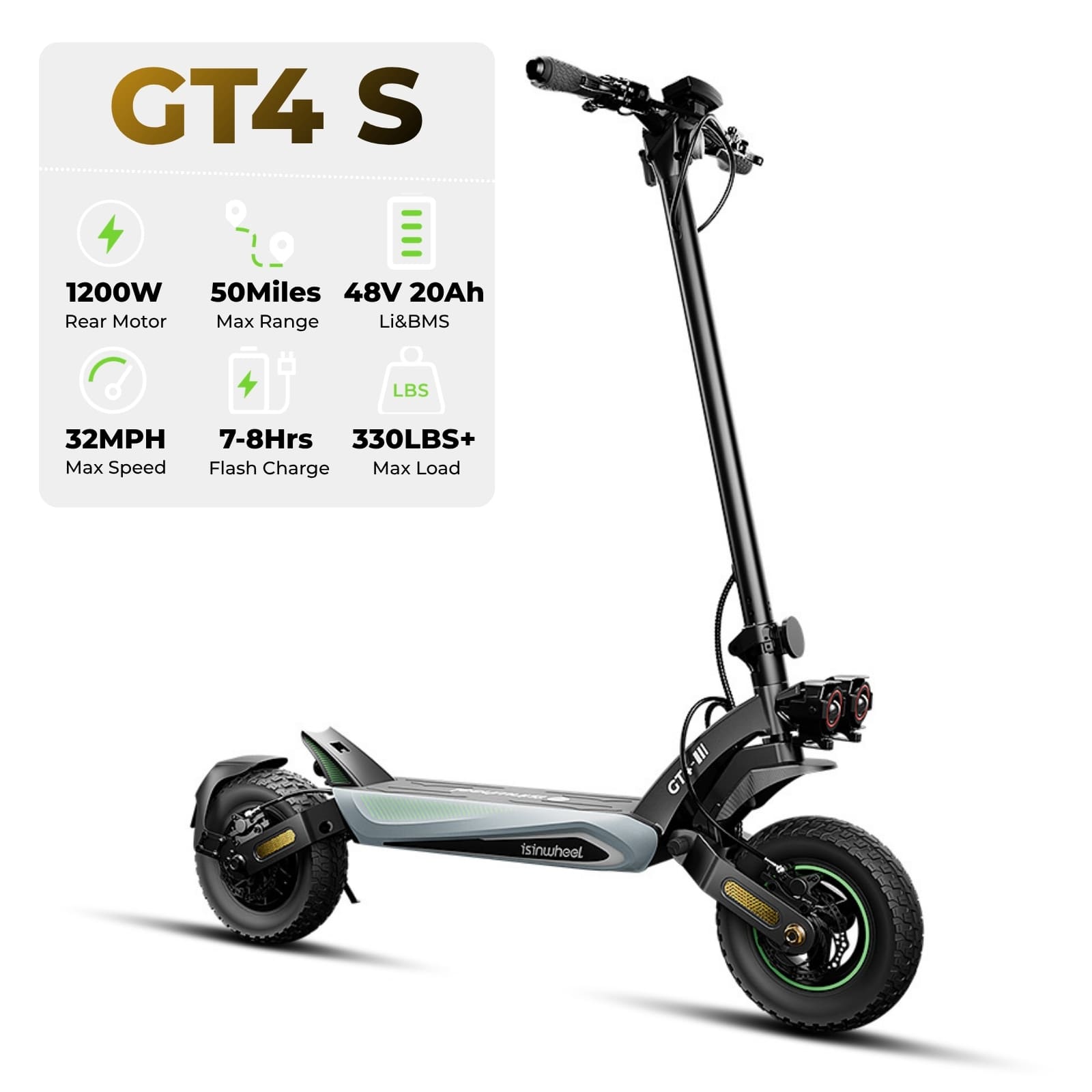 isinwheel® GT4 2400W Dual Motor Electric Scooter