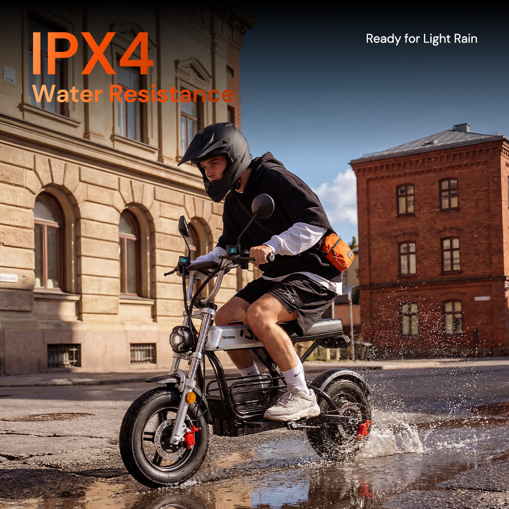 iScooter DX5Pro 2000W Electric Scooter with Seat & Large Basket - Moped Style