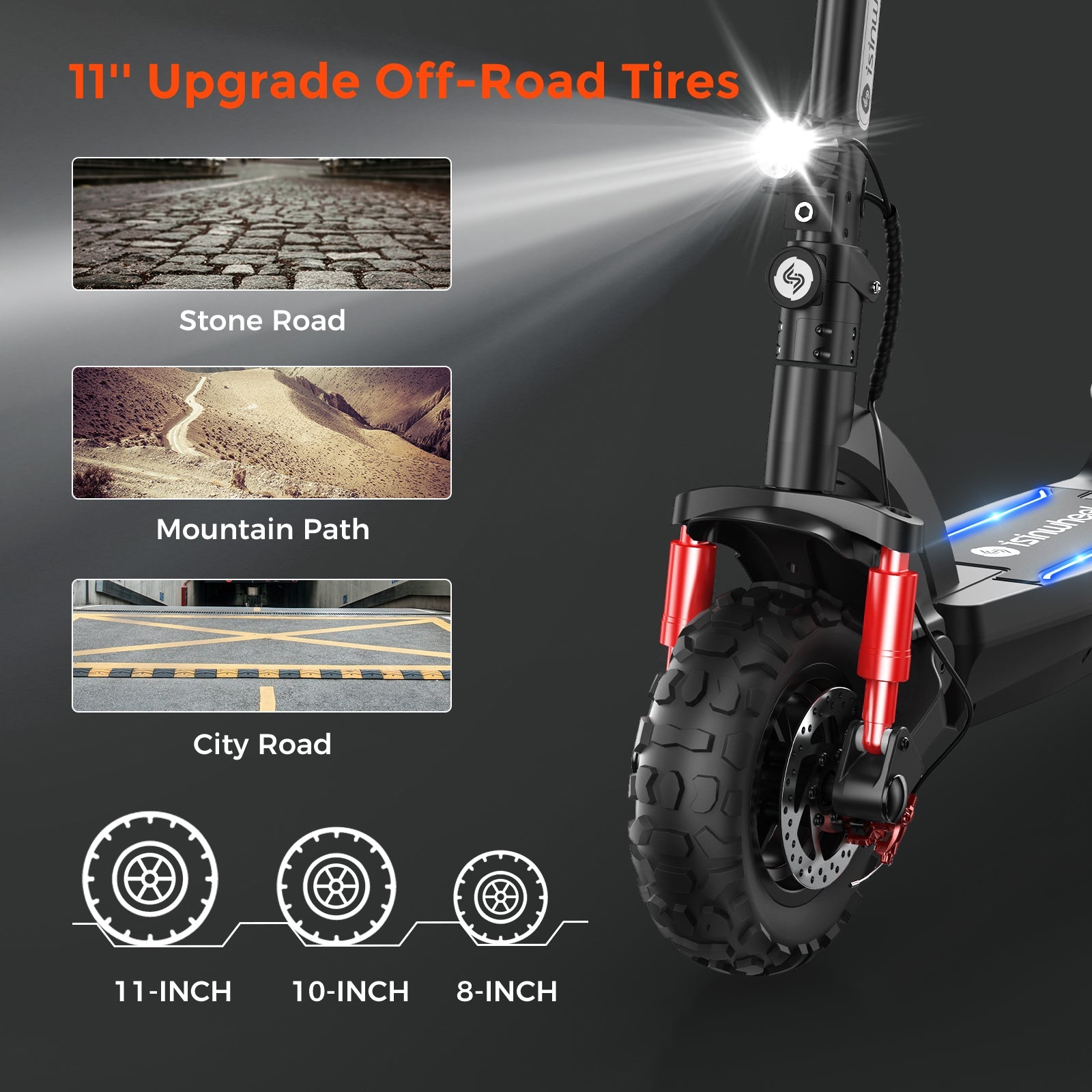 isinwheel® GT2 Off Road Electric Scooter 1200W
